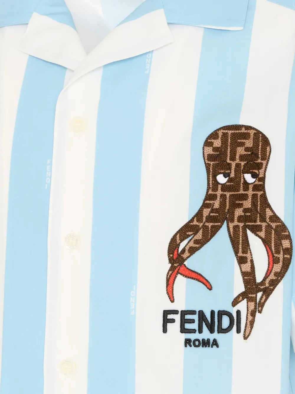Fendi Kids Gestreept shirt Wit