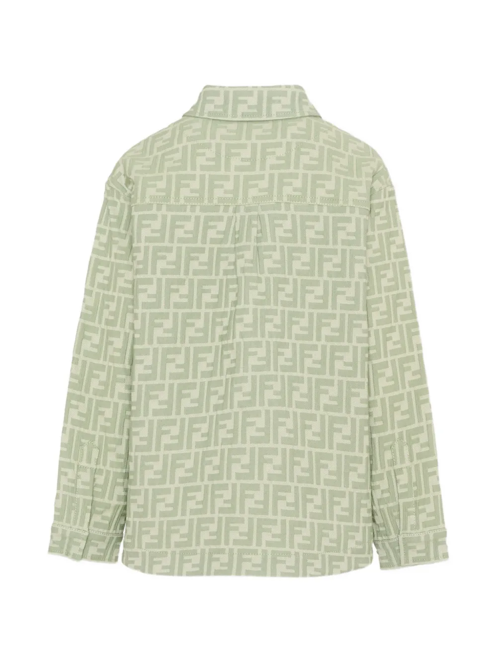  Fendi Kids Ff-motif Shirt - Green 