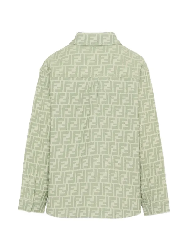 Fendi Kids モノグラム シャツ | グリーン | FARFETCH JP