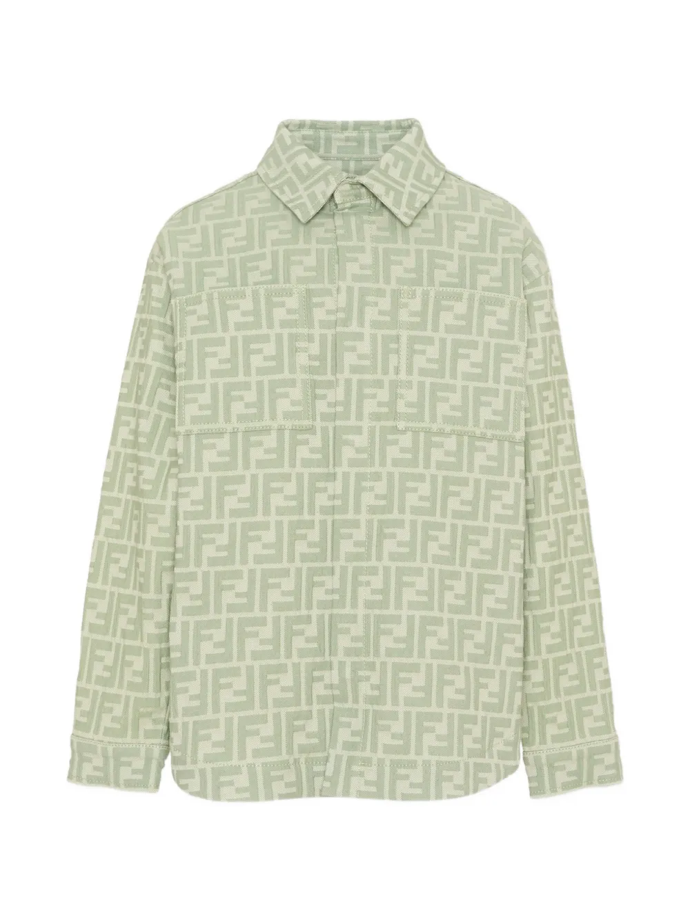Fendi Kids FF-motif shirt - Grün