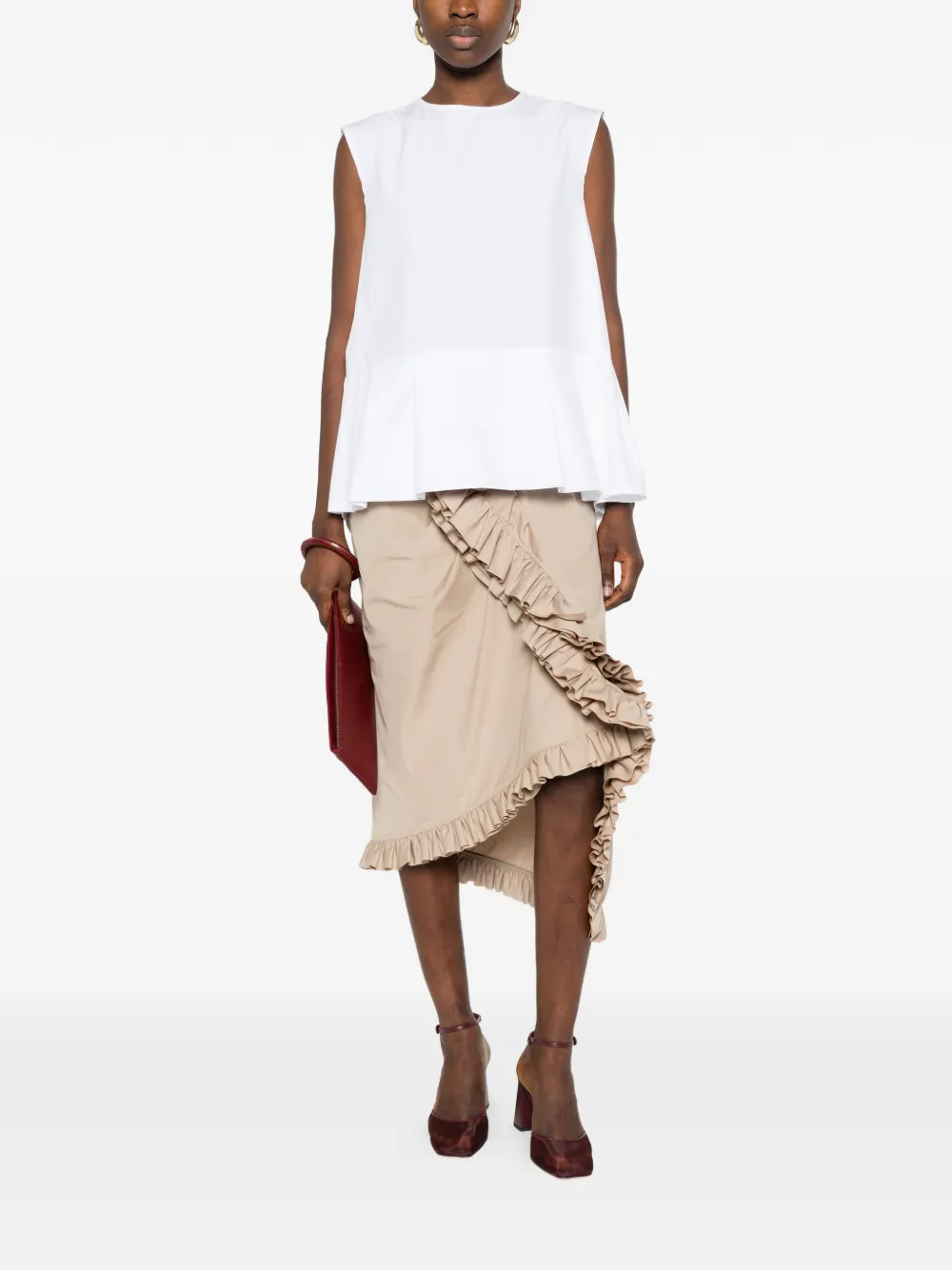  's Max Mara Crew-neck Blouse - White 