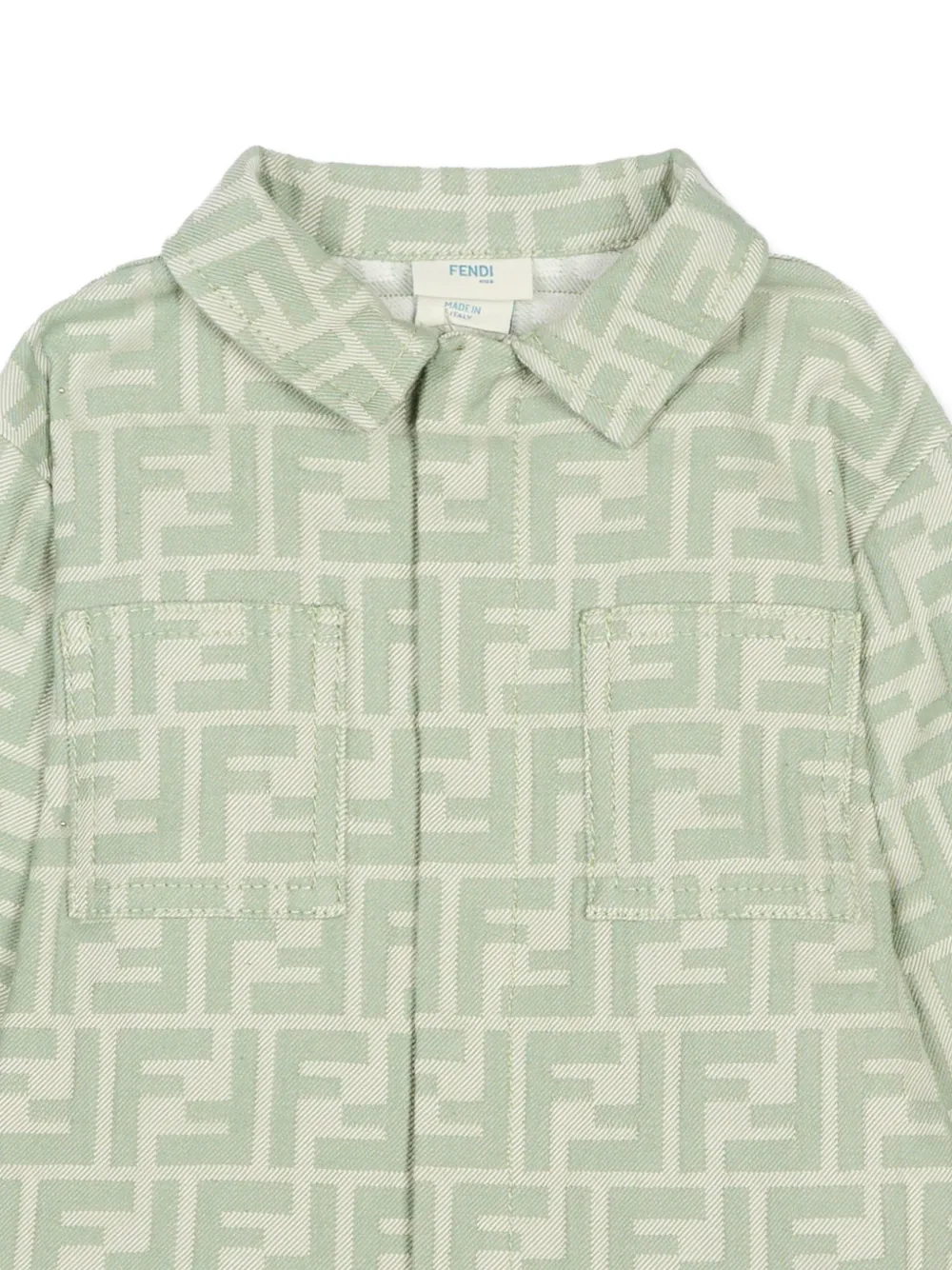  Fendi Kids Ff-pattern Jacket - Green 
