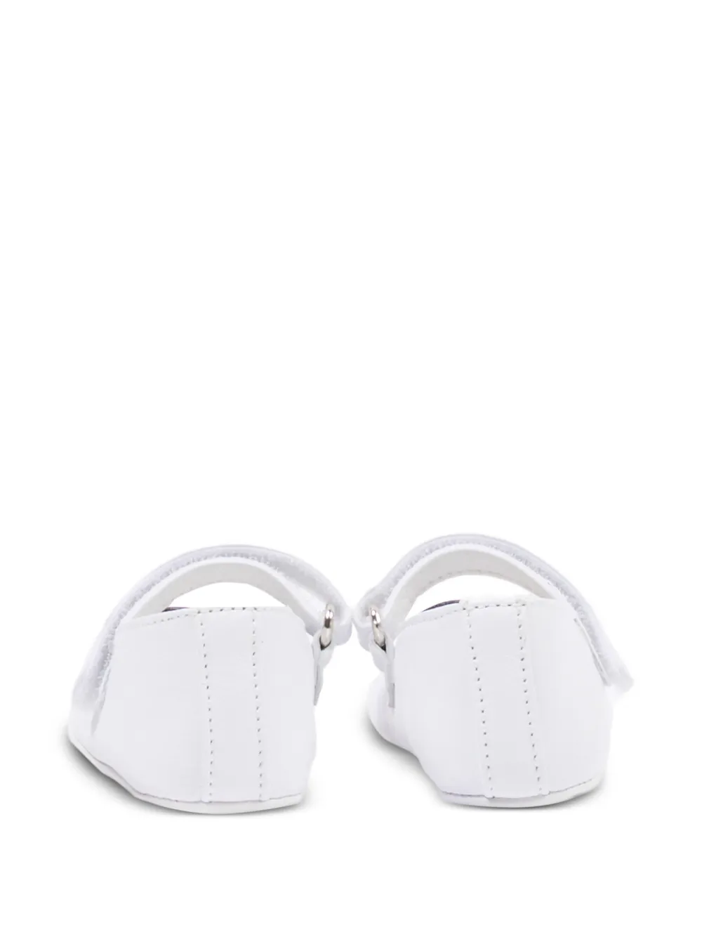 Moschino Kids appliqué strap ballerinas Wit