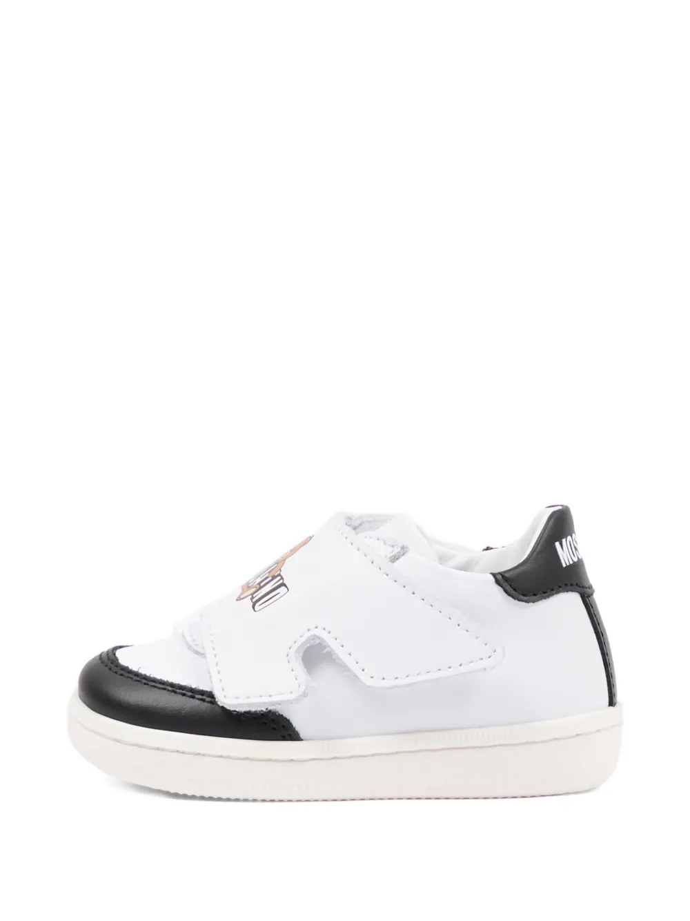 Moschino Kids Teddy sneakers met logo Wit