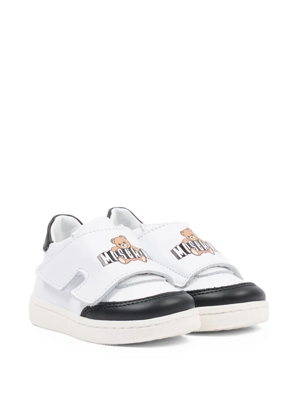 Moschino Kids teddy logo sneakers - Bianco