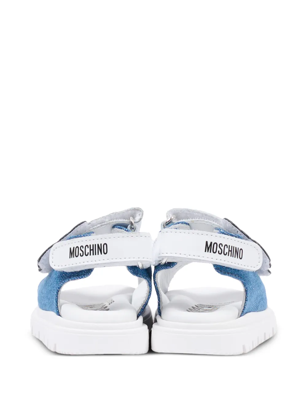 Moschino Kids Sandalen met teddybeerapplicatie Blauw