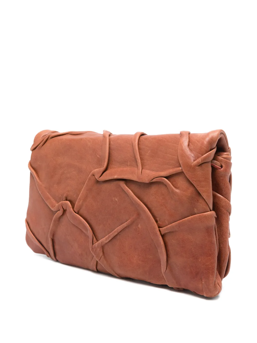  Sommet Soffietta Leather Clutch Bag - Brown 