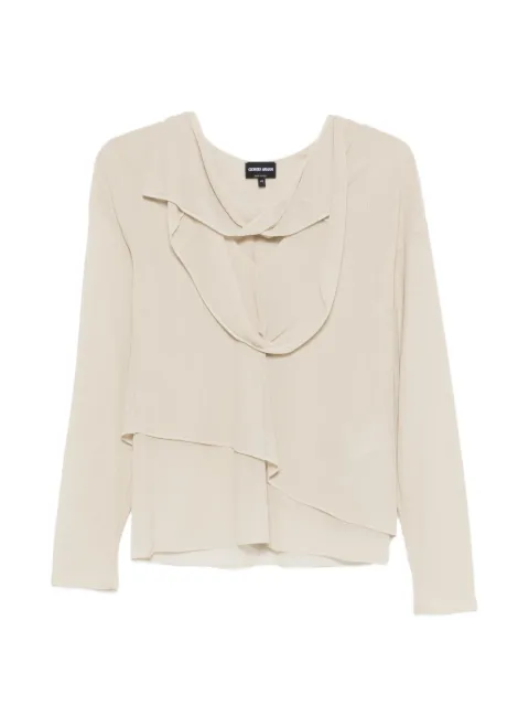 Giorgio Armani draped layered blouse