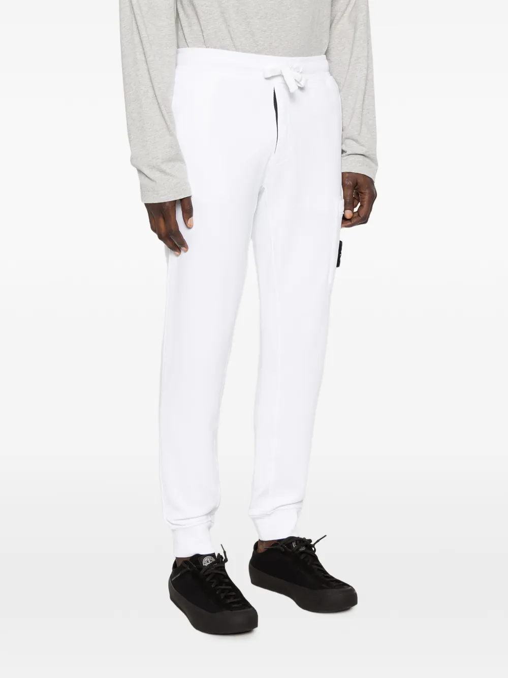  Stone Island Patch Pocket Track Pants - White 