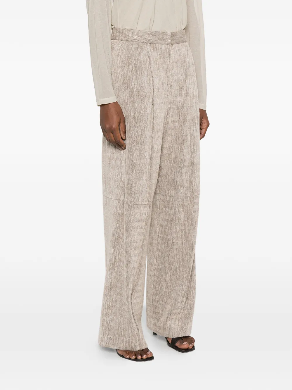Giorgio Armani Broek met textuur Beige
