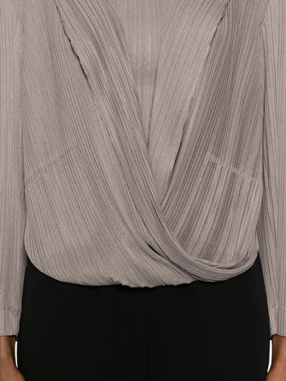 Giorgio Armani Geplooide tanktop en blouse Beige