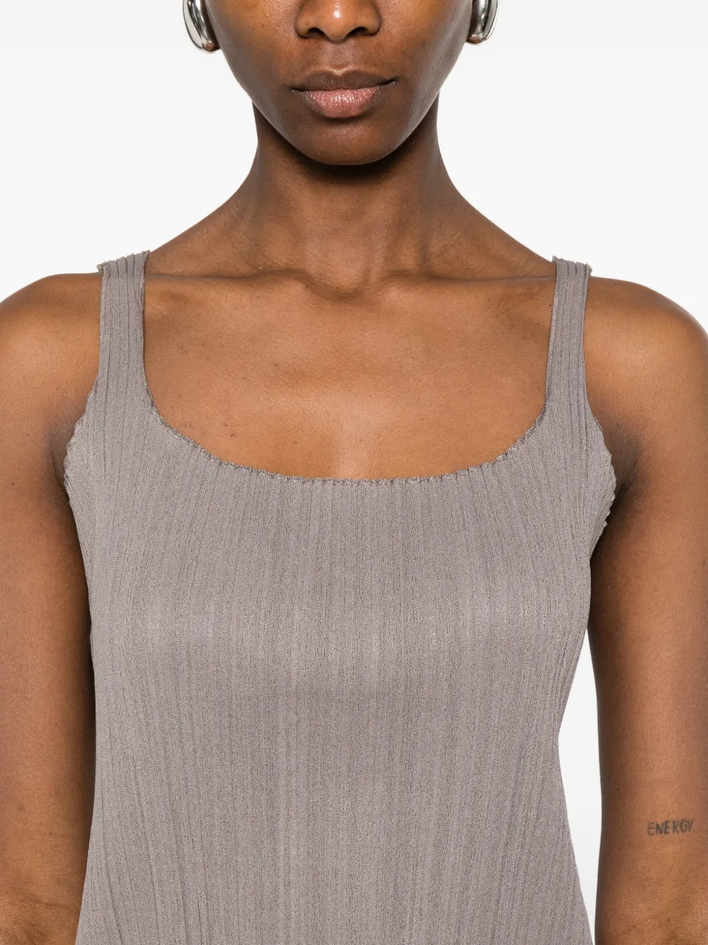 Giorgio Armani Geplooide tanktop en blouse Beige