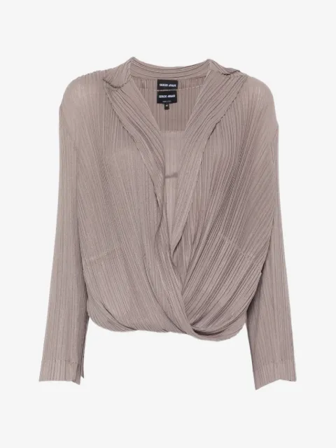 Giorgio Armani pleated tank top and blouse set