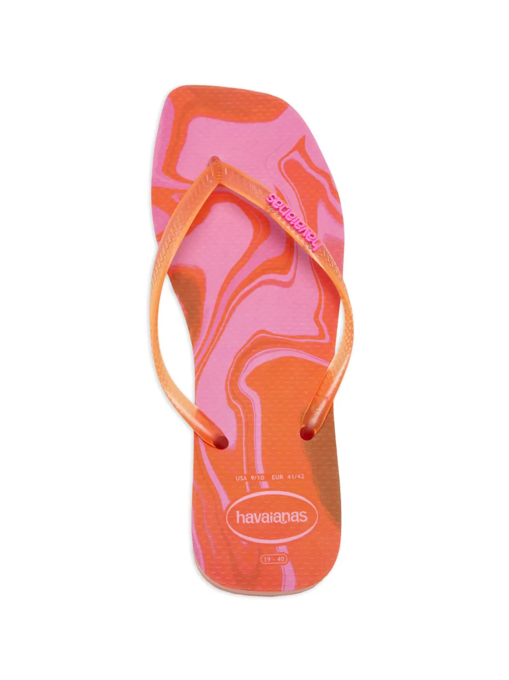 Havaianas Teenslippers met marmer patroon Oranje