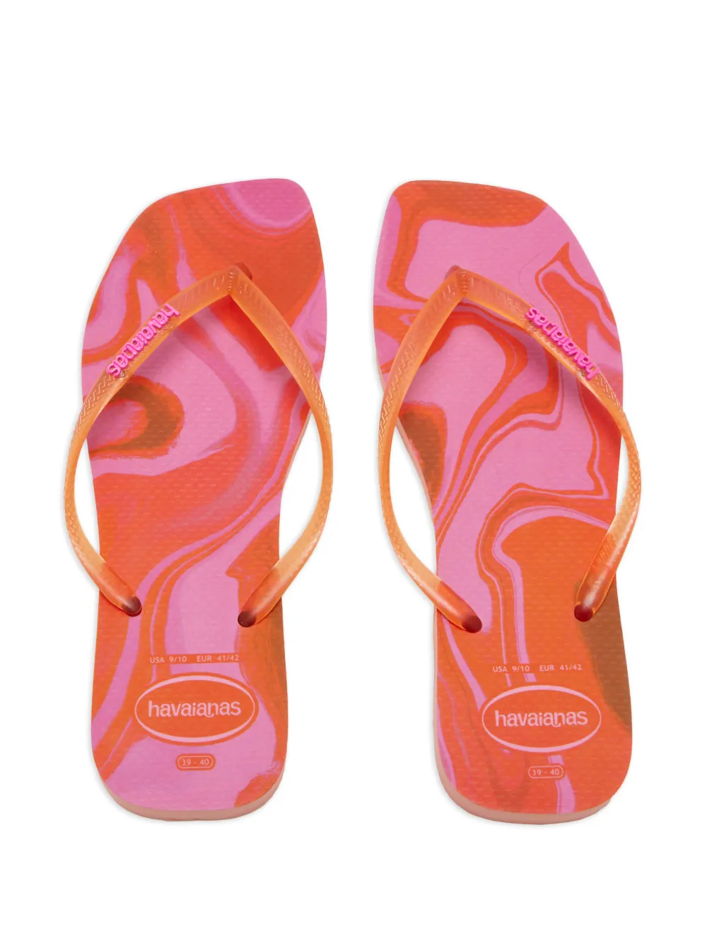 Havaianas Teenslippers met marmer patroon Oranje