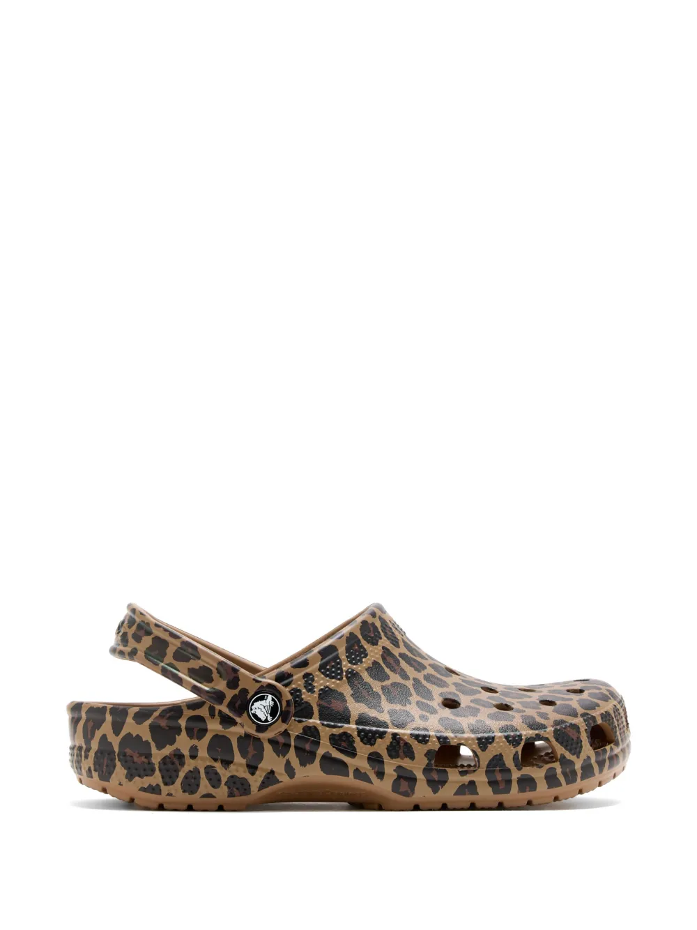 Crocs leopard print slides - Marrone