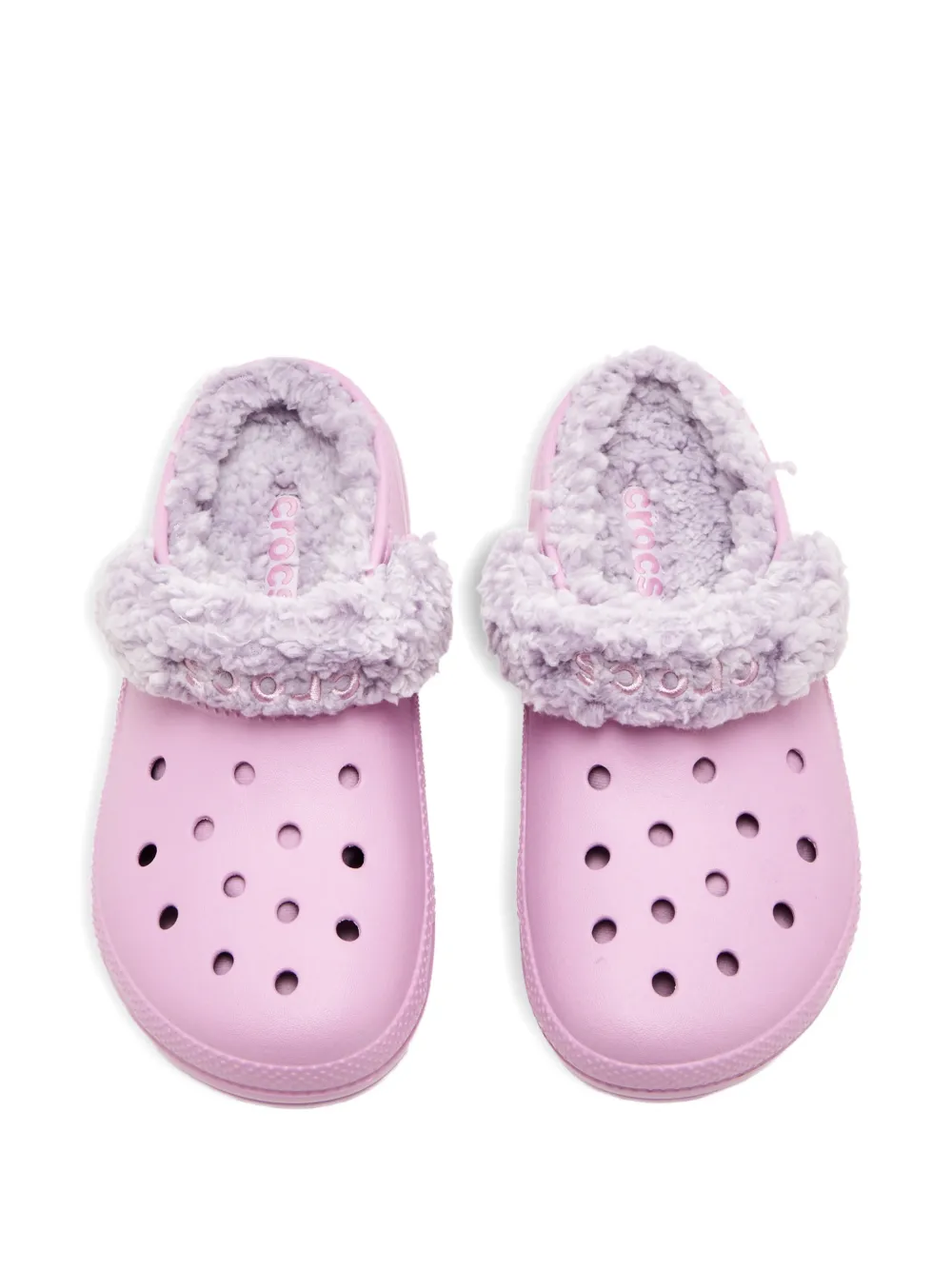 Crocs Slippers met donzige afwerking Roze