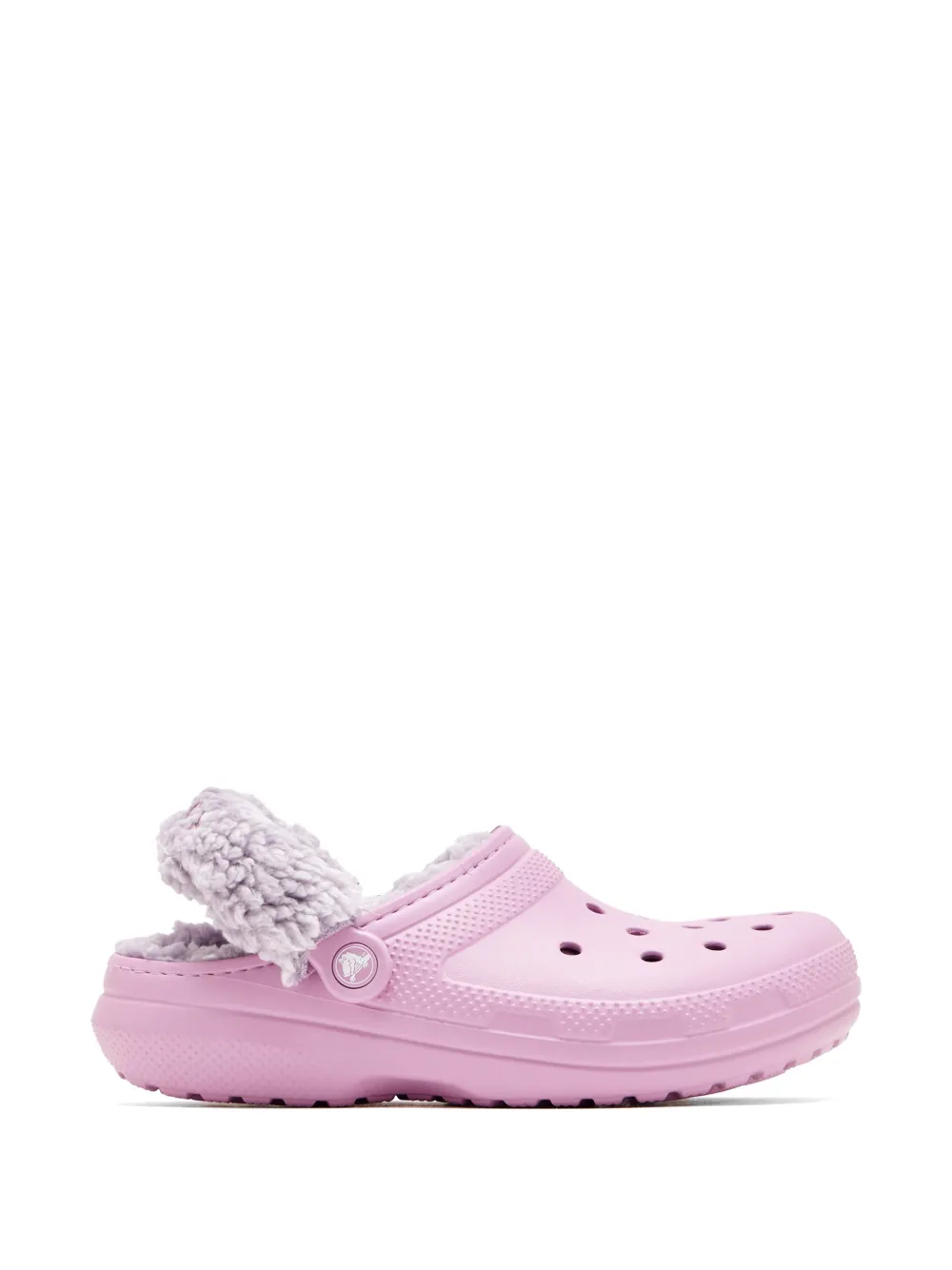 Crocs furry trim slides - Rosa