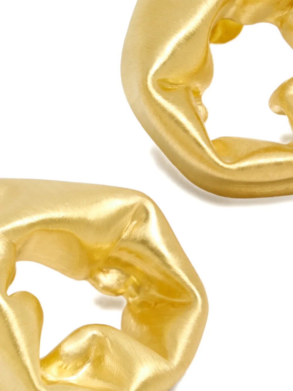  Completedworks Pendientes Hollow Con Efecto Forjado - Dorado 