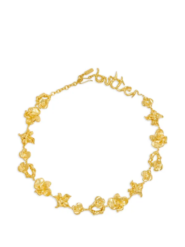 Completedworks Floral Necklace in Gold