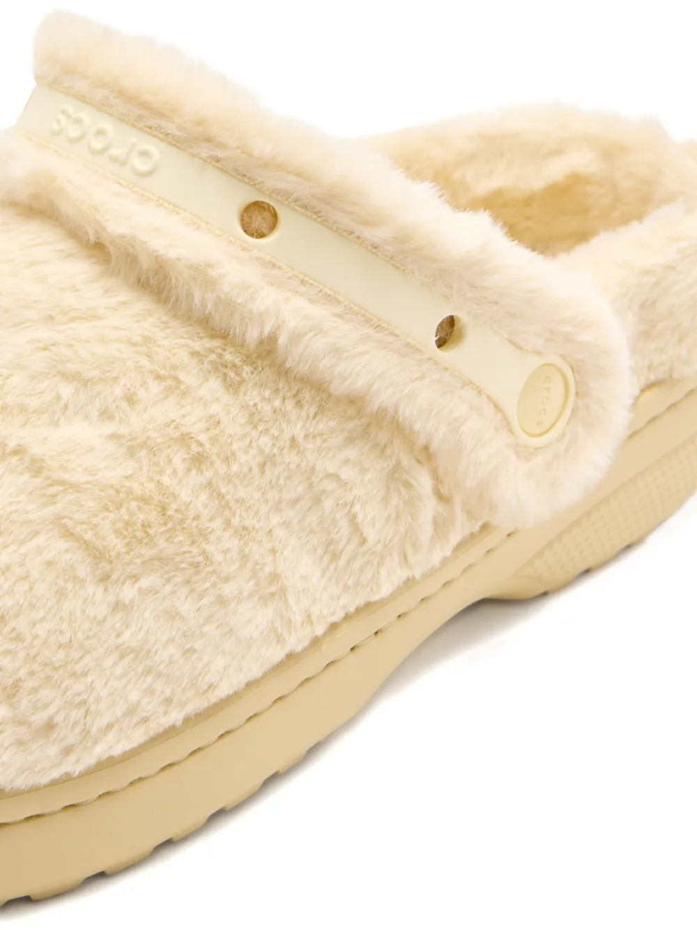 Crocs furry mules Beige