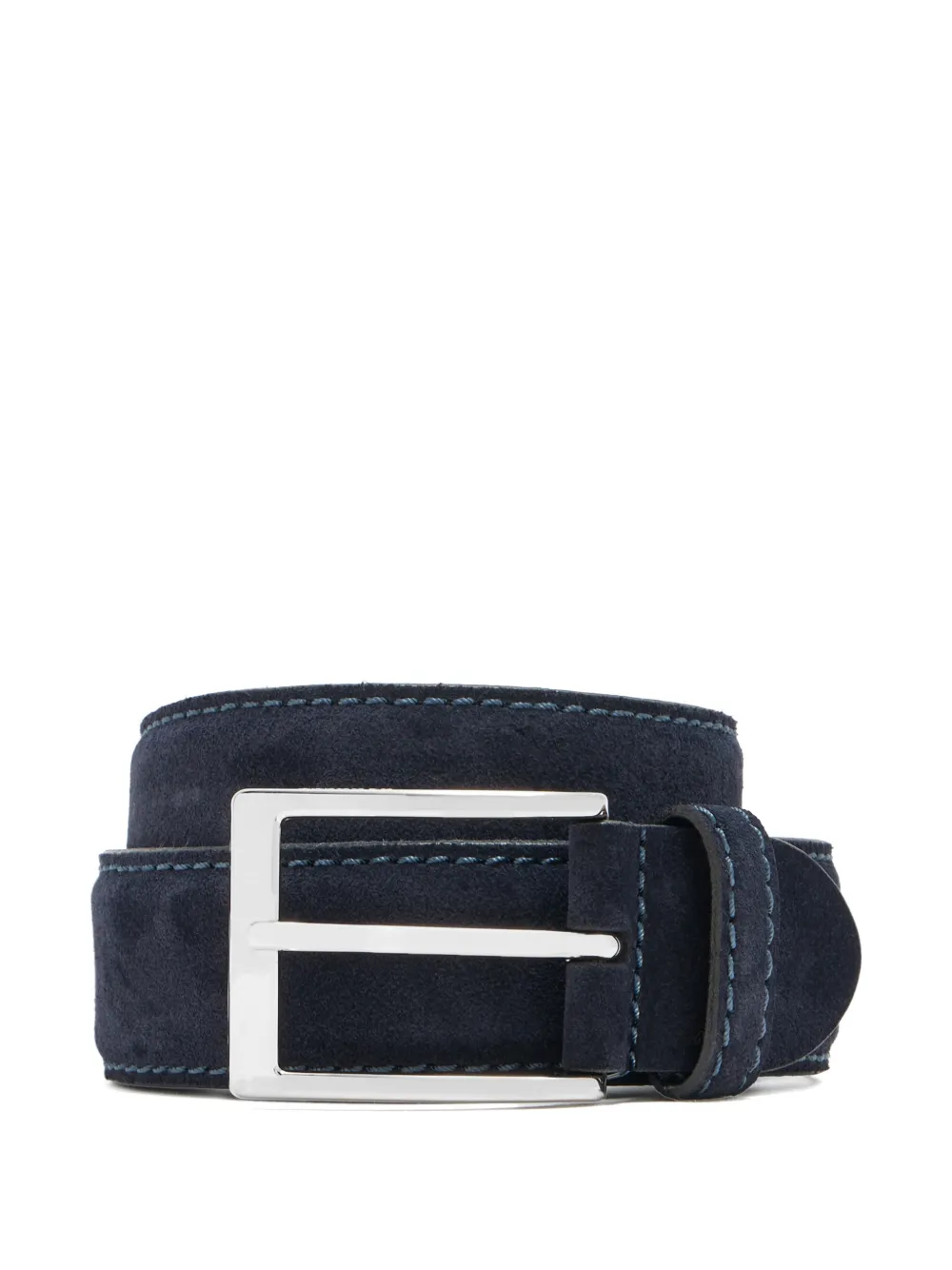 Barrett stitched square-buckle belt - Blu