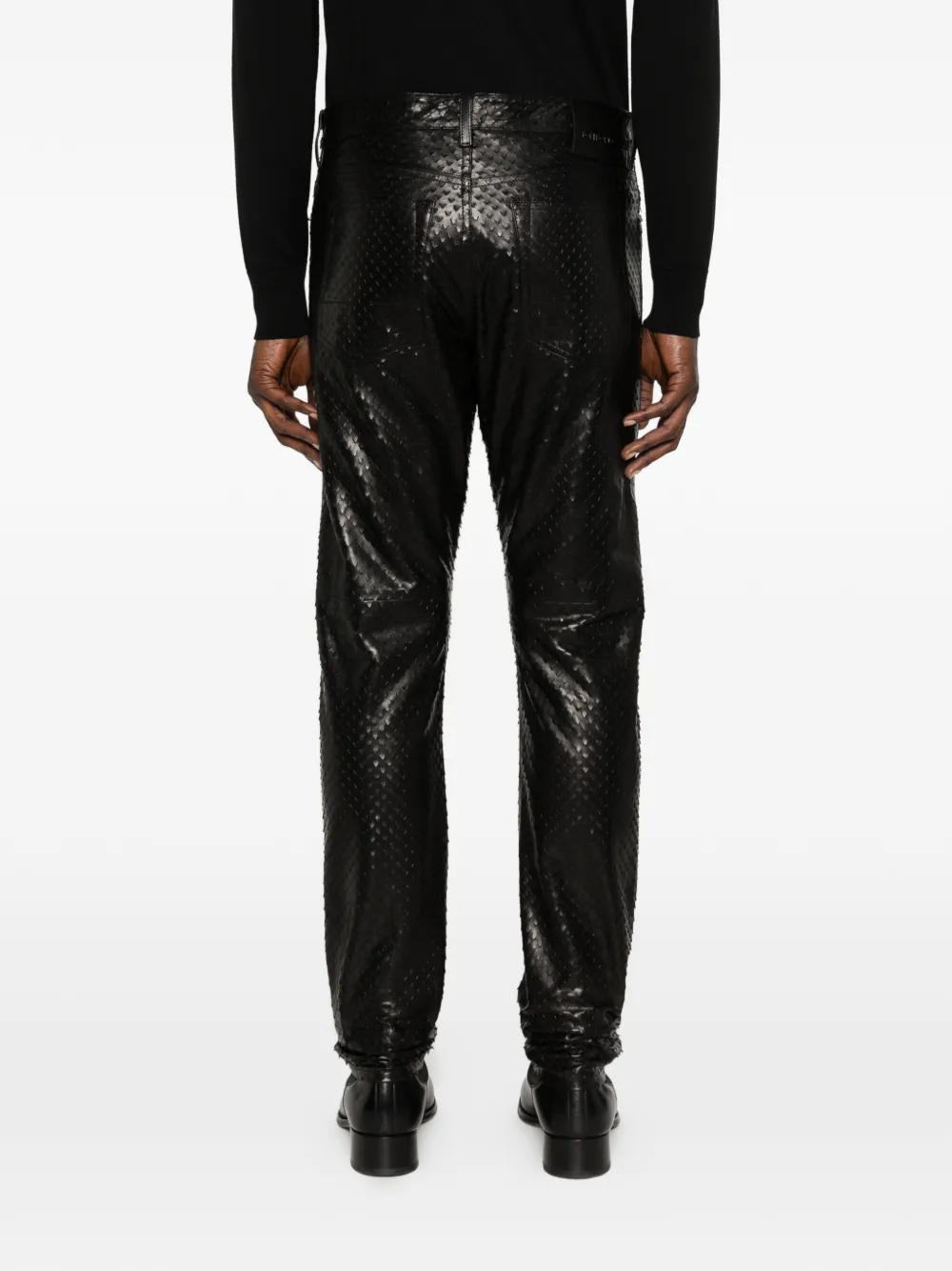 scale-effect trousers