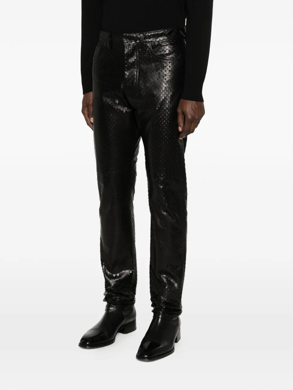  Tom Ford Scale-effect Trousers - Black 