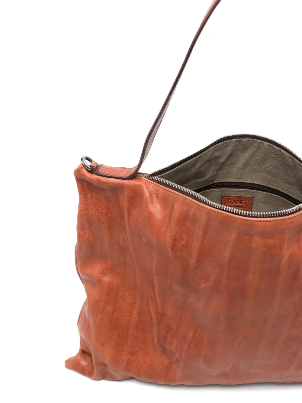 Medium Lexi Top-Zip Leather Shoulder Bag