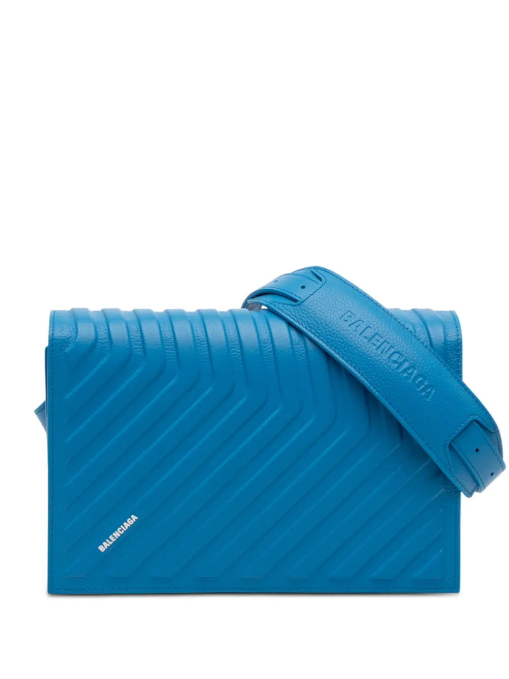 Balenciaga Pre-Owned 2010 Grained Calfskin Car Flap crossbody bag - Blu