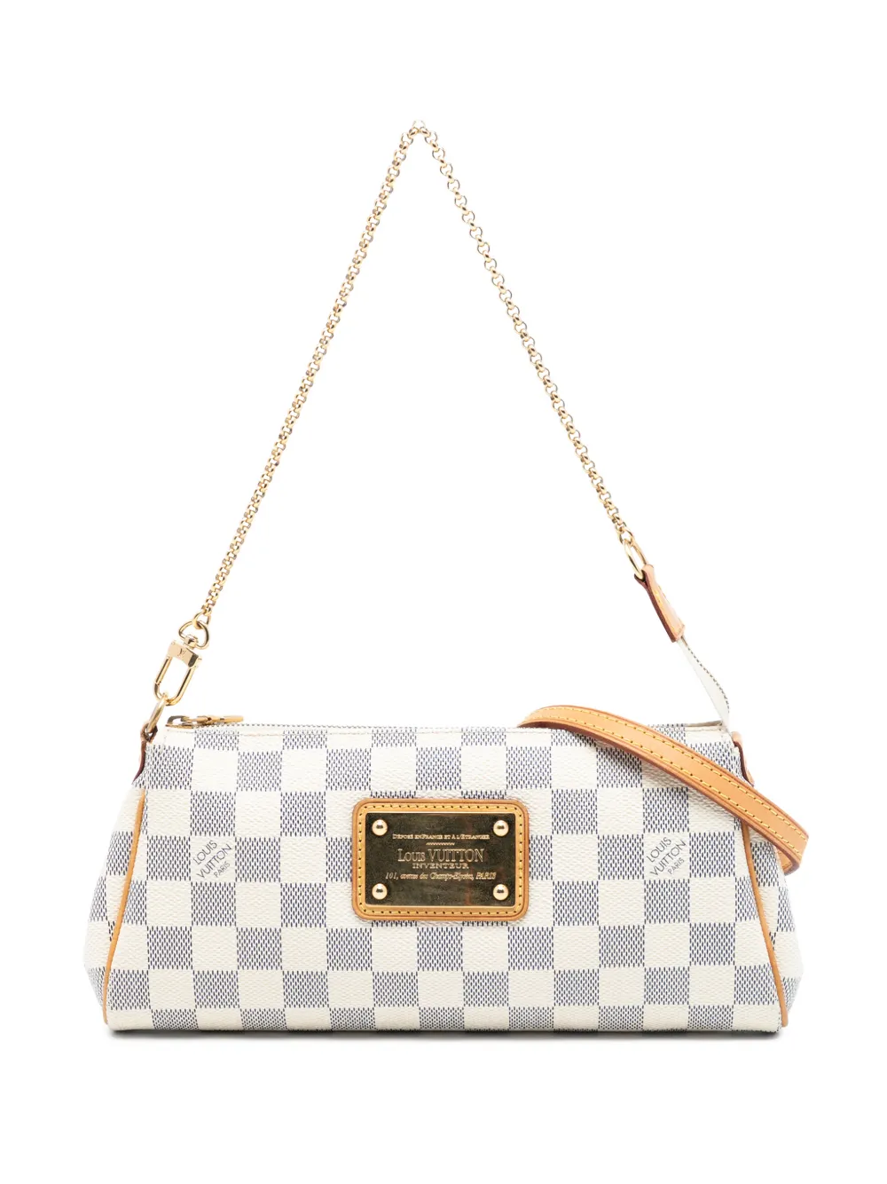 Louis Vuitton Pre-Owned Borsa a tracolla Eva in tela Damier Azur 2009 - Bianco