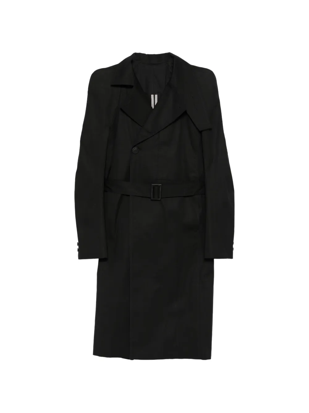Rick Owens button-fastening trench coat - Nero