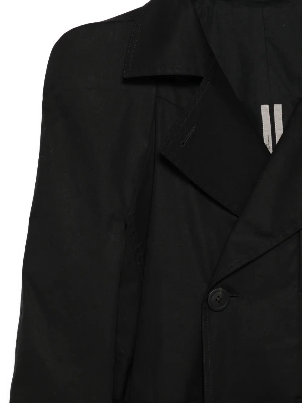 Rick Owens Trenchcoat met knoopsluiting Zwart
