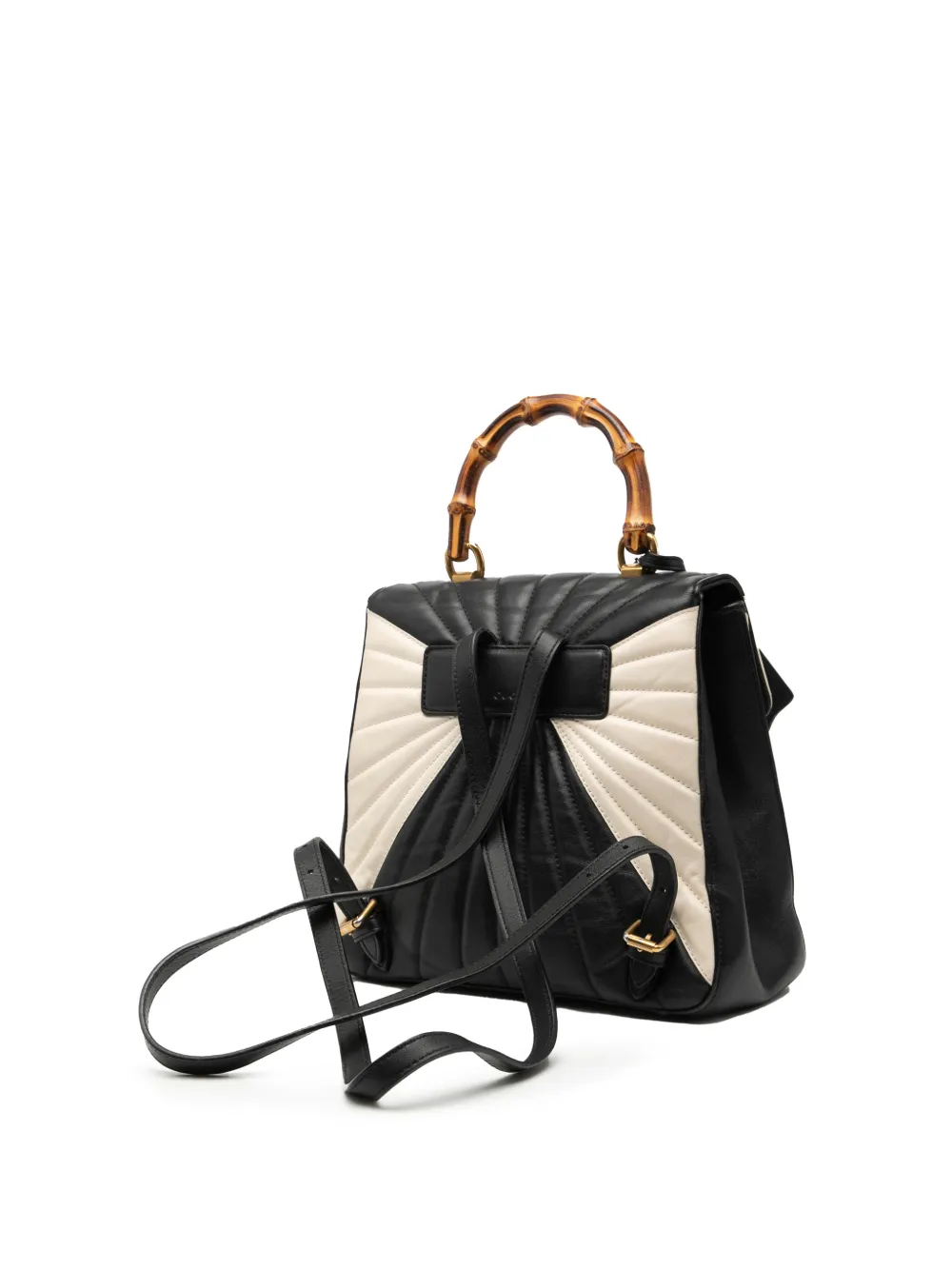 2016-2025 Bicolor Calfskin Bamboo Trapuntata Queen Margaret Backpack