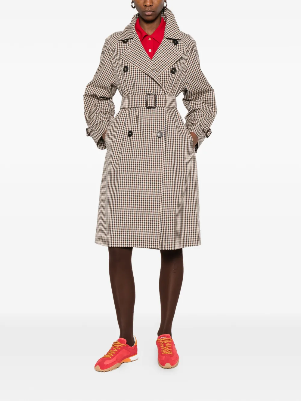  Max Mara Double-breasted Belted Coat - Neutrals 
