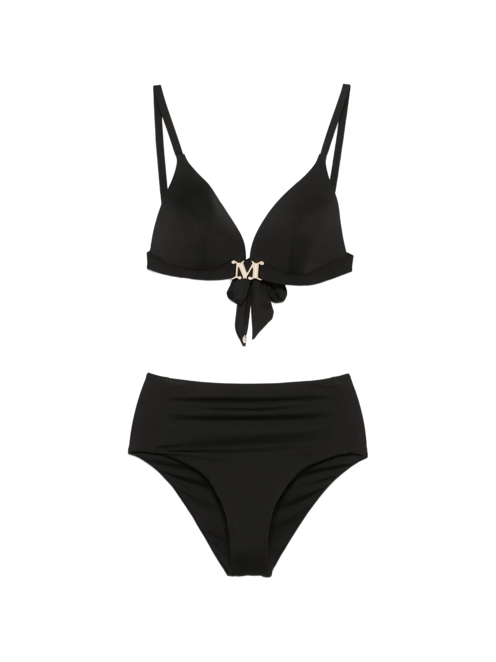 Max Mara Bikini Abelia con nodo - Nero