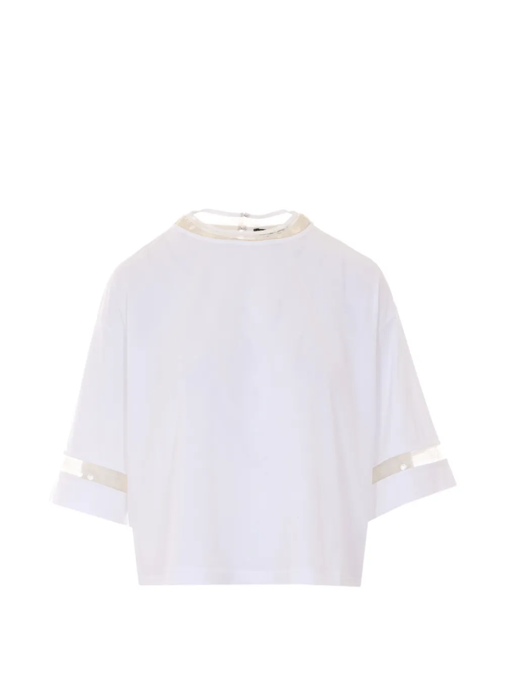 Fabiana Filippi sequin crew-neck blouse - Bianco