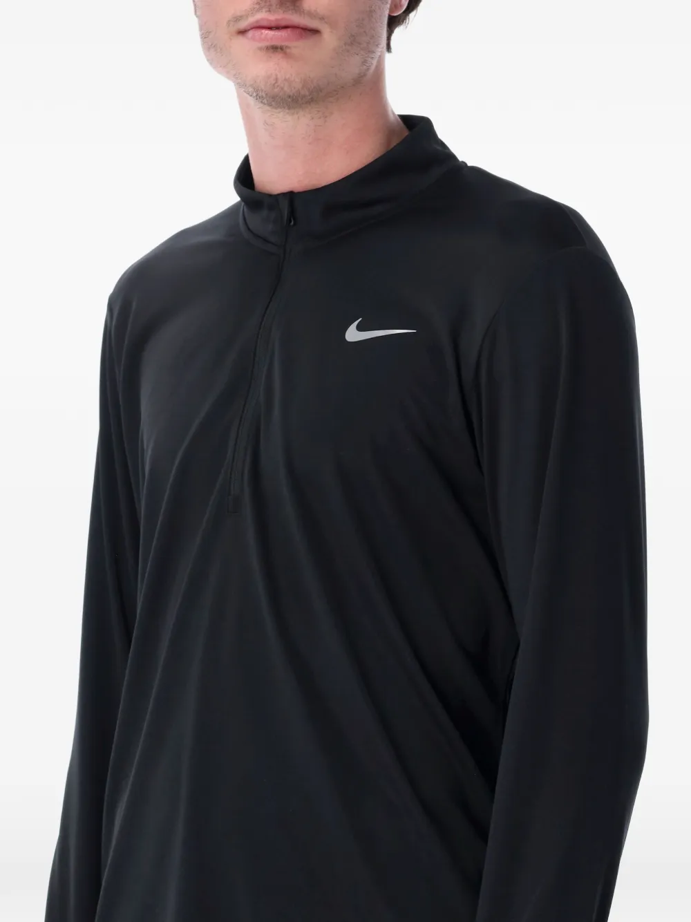 Nike Sweater met halve rits Zwart