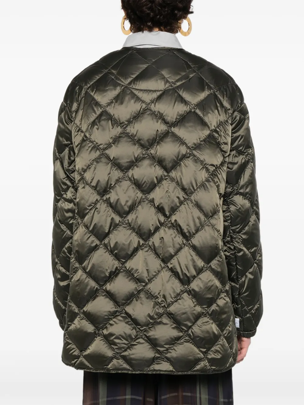 Max Mara Gewatteerd jack met knopen Groen