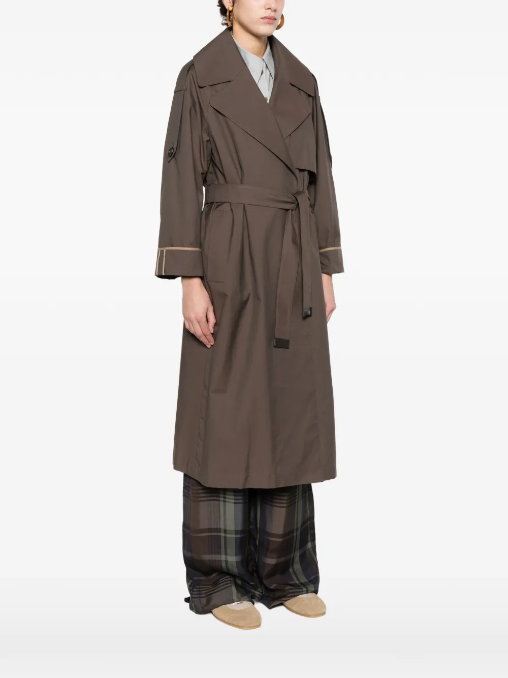 Max Mara Jack met gestrikte ceintuur Bruin