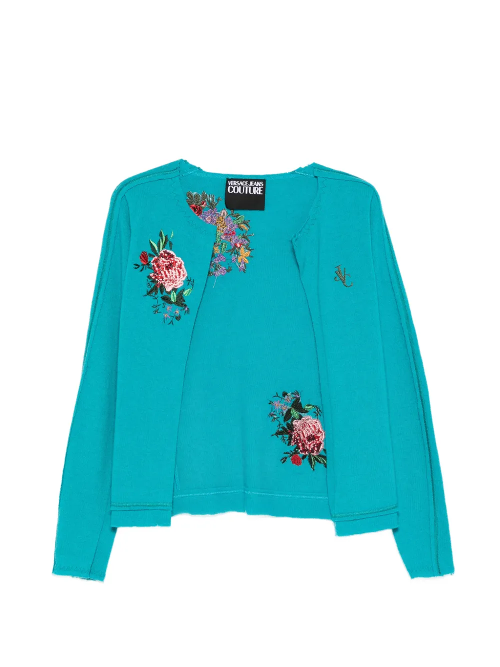 Versace Pre-Owned Cardigan con ricamo anni 2000 - Blu