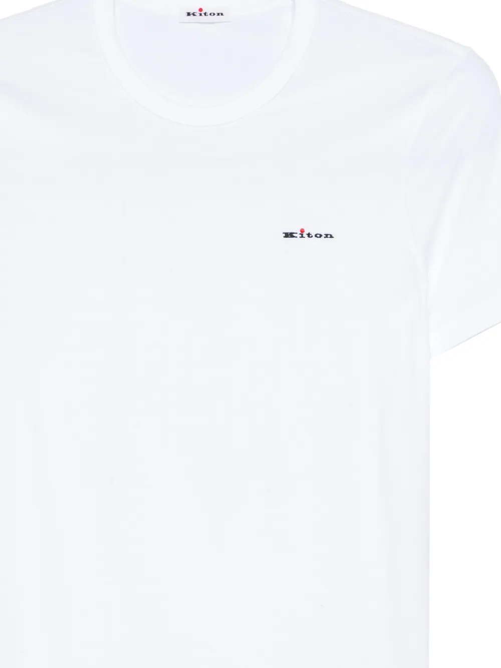 Kiton T-shirt met geborduurd logo Wit