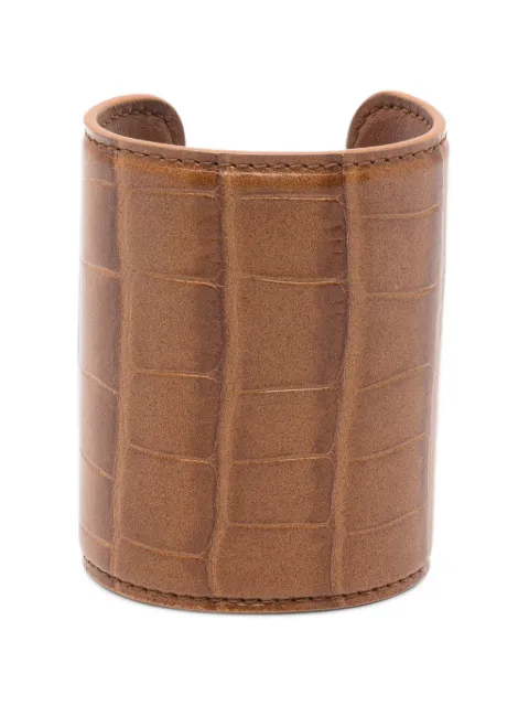 TOTEME croco-embossed leather cuff bracelet