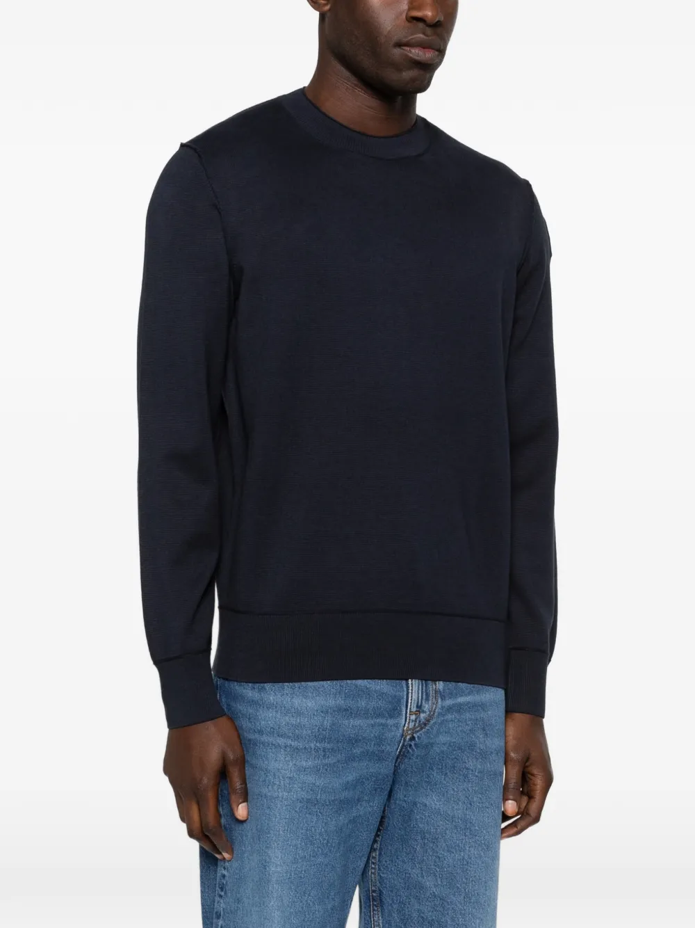  Parajumpers Pull Basic Braw à Col Rond - Bleu 