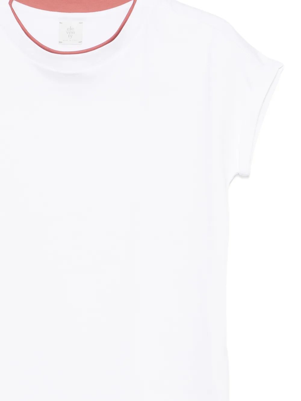  Eleventy Contrast Trim T-shirt - White 