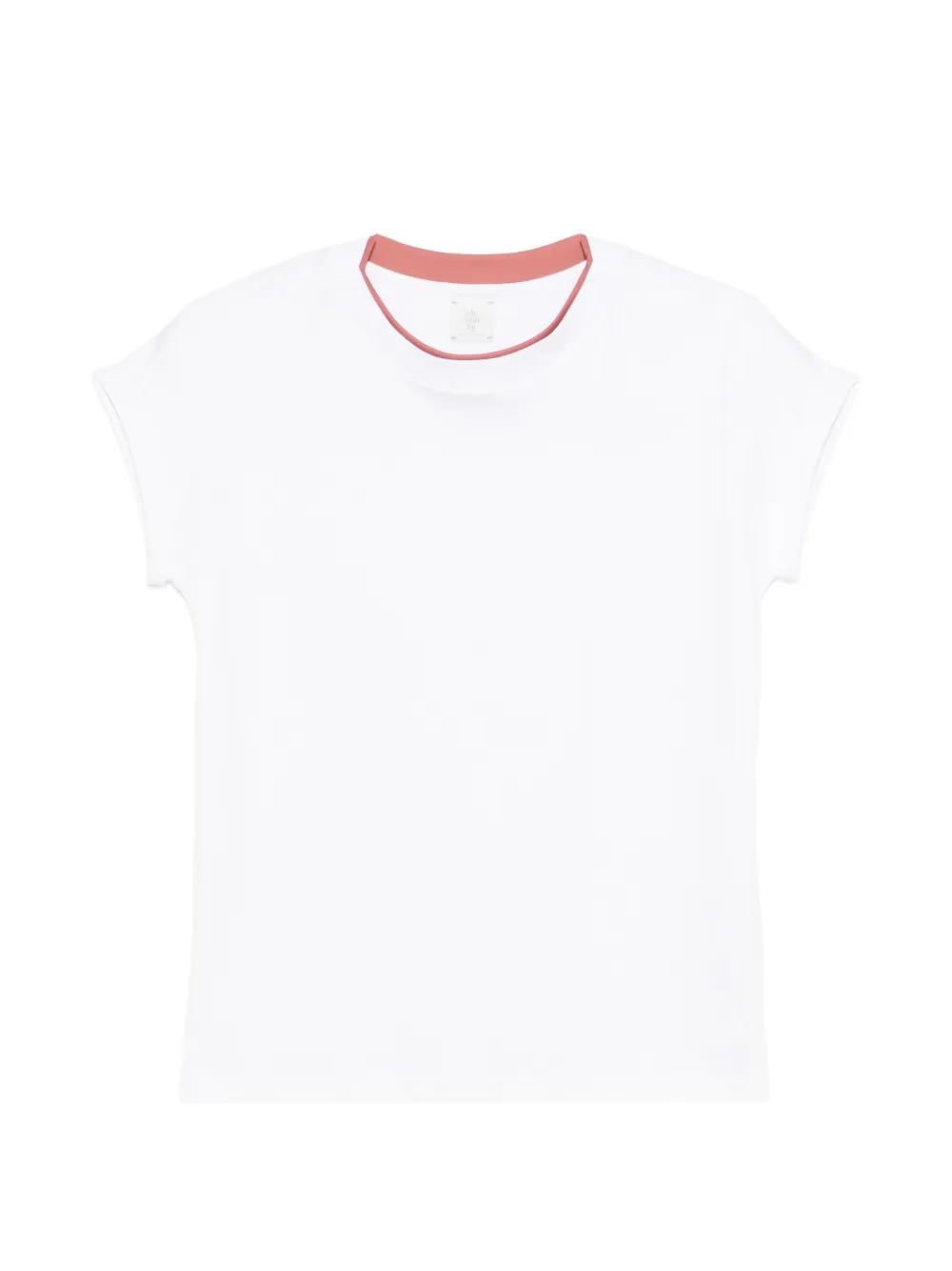 Eleventy contrast trim T-shirt - Bianco