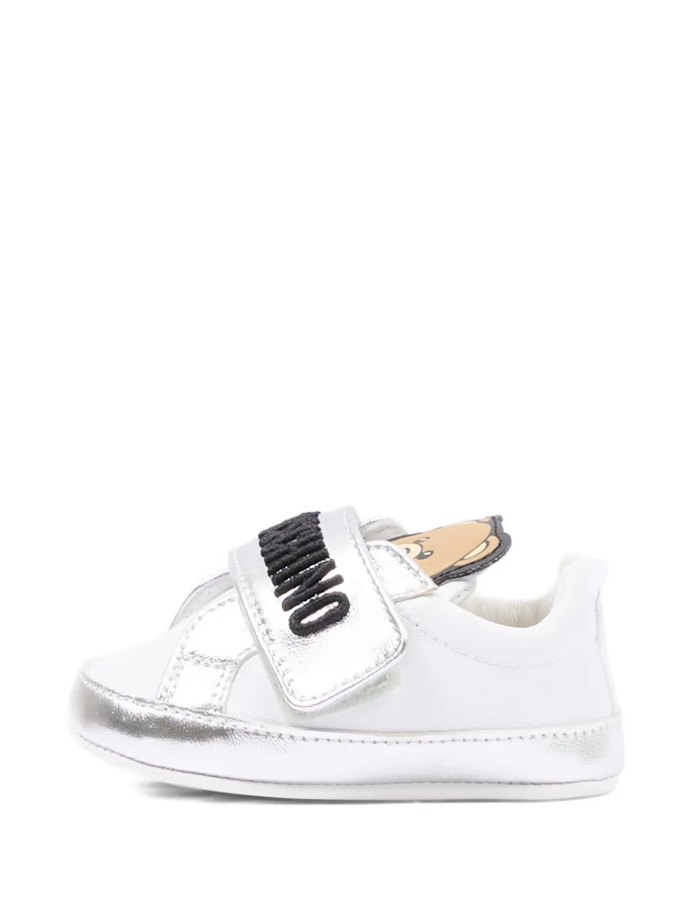 Moschino Kids logo teddy sneakers Wit