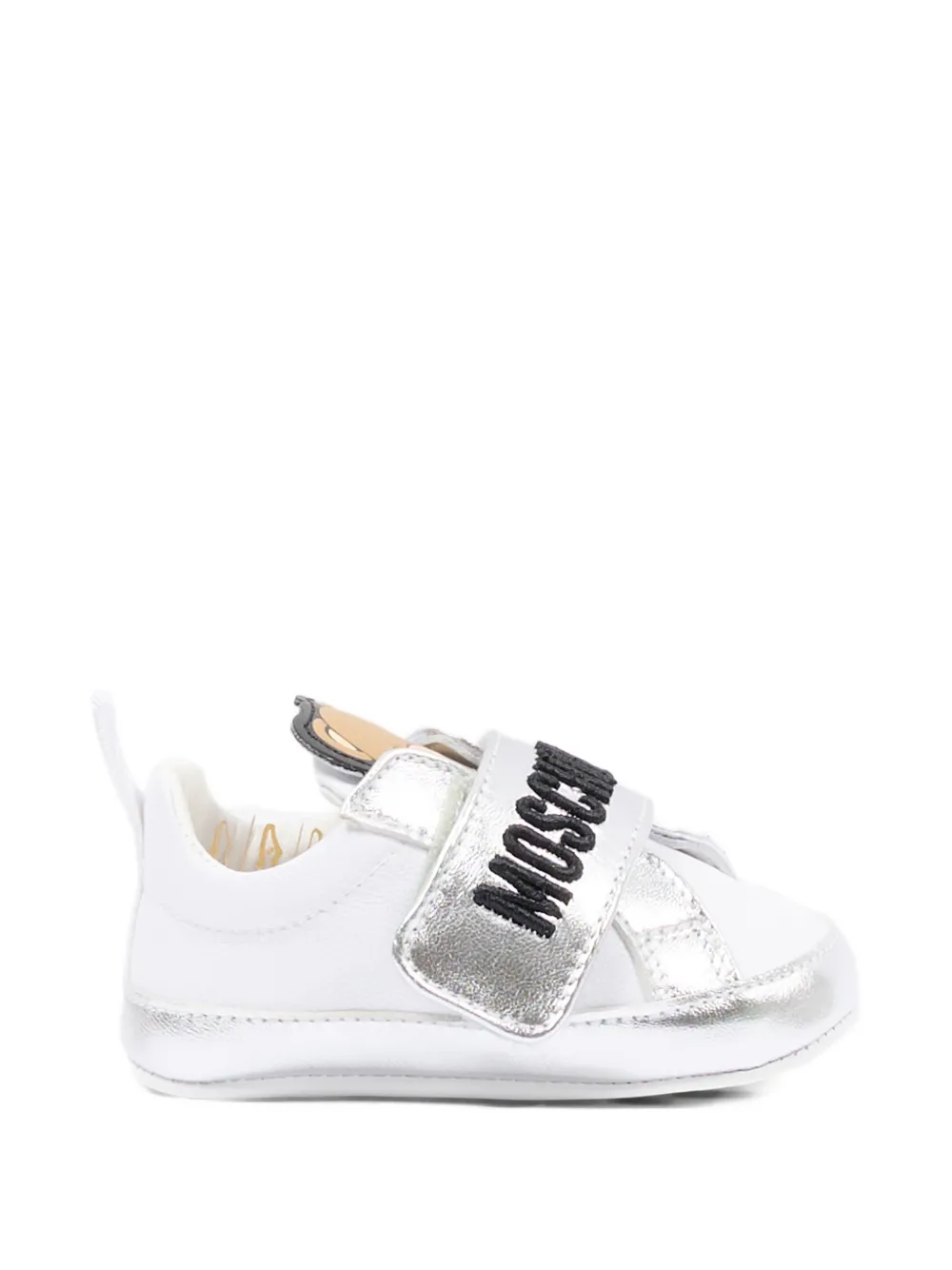 Moschino Kids logo teddy sneakers Wit