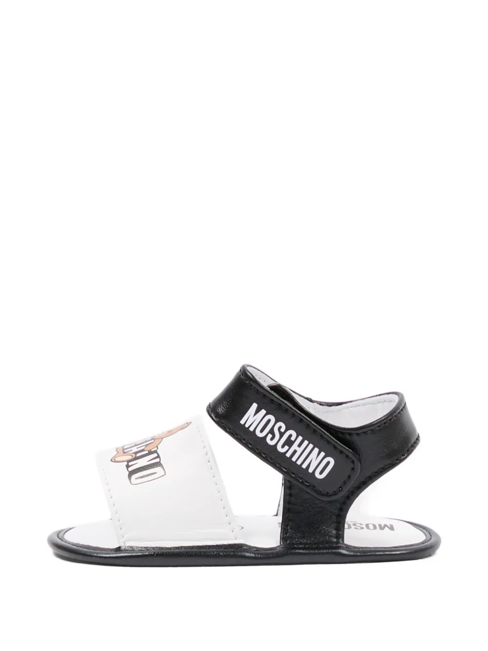Moschino Kids teddy strap sandals Wit