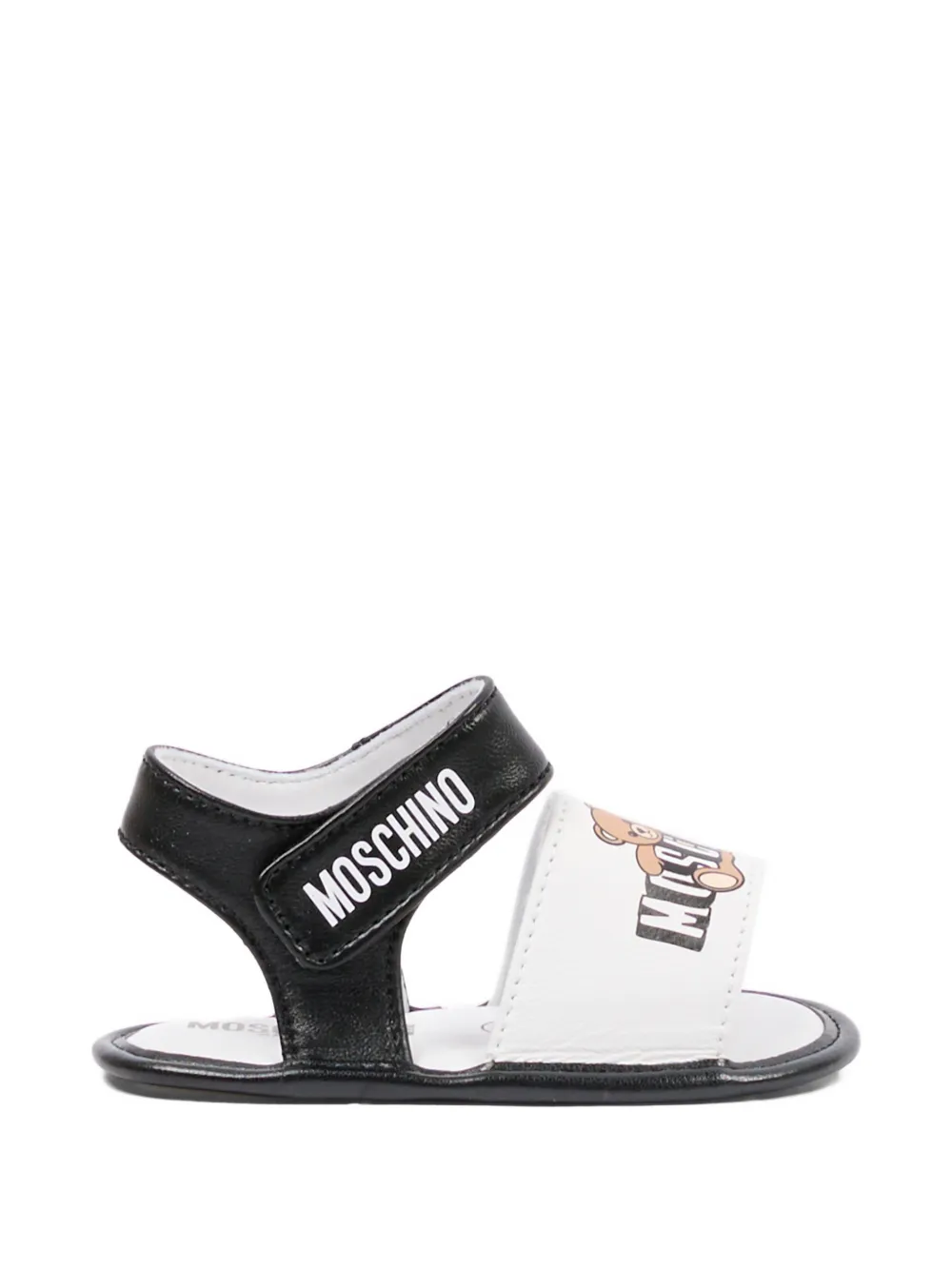 Moschino Kids teddy strap sandals Wit
